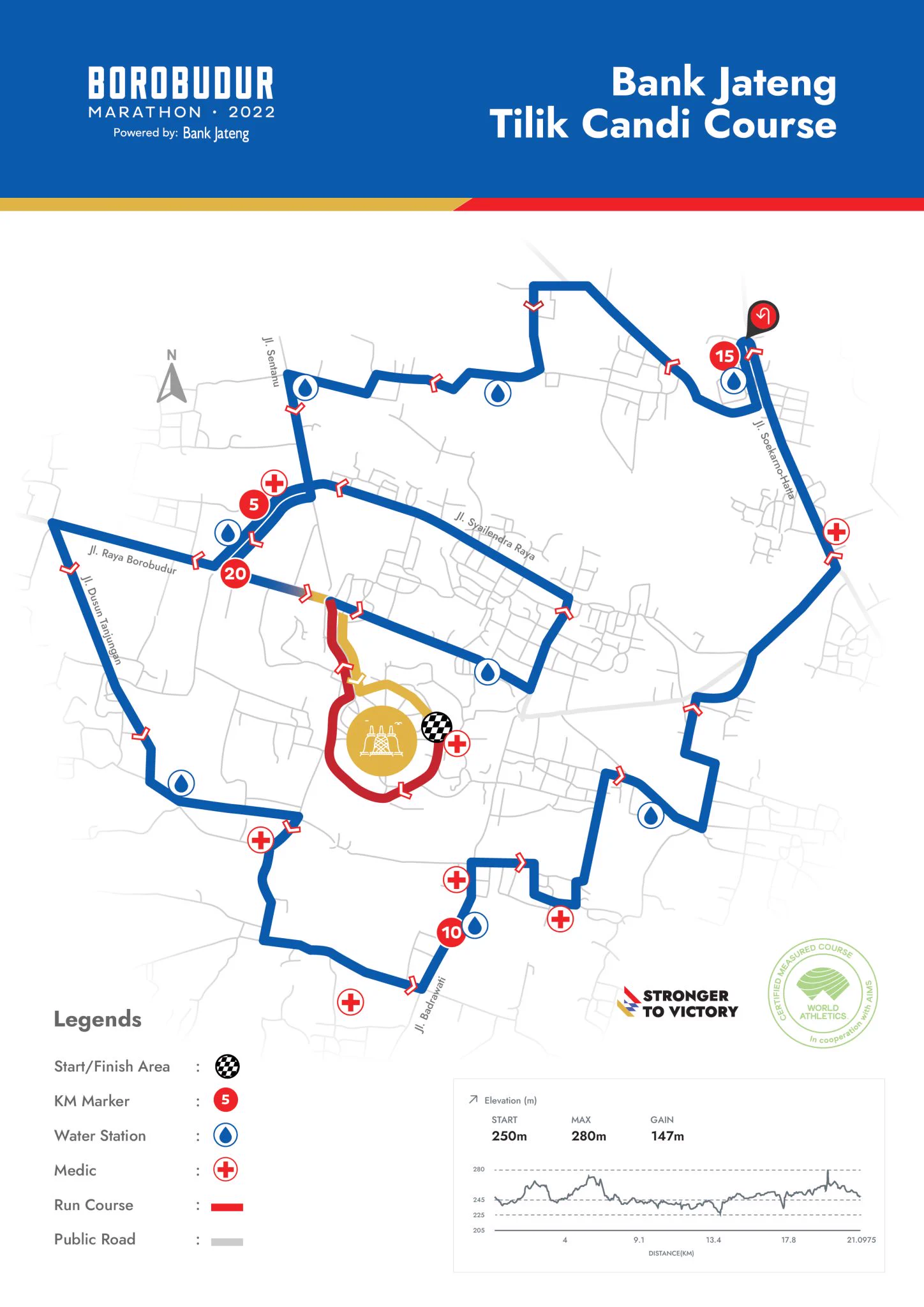 Rute 21K Bank Jateng Tilik Candi • 2022