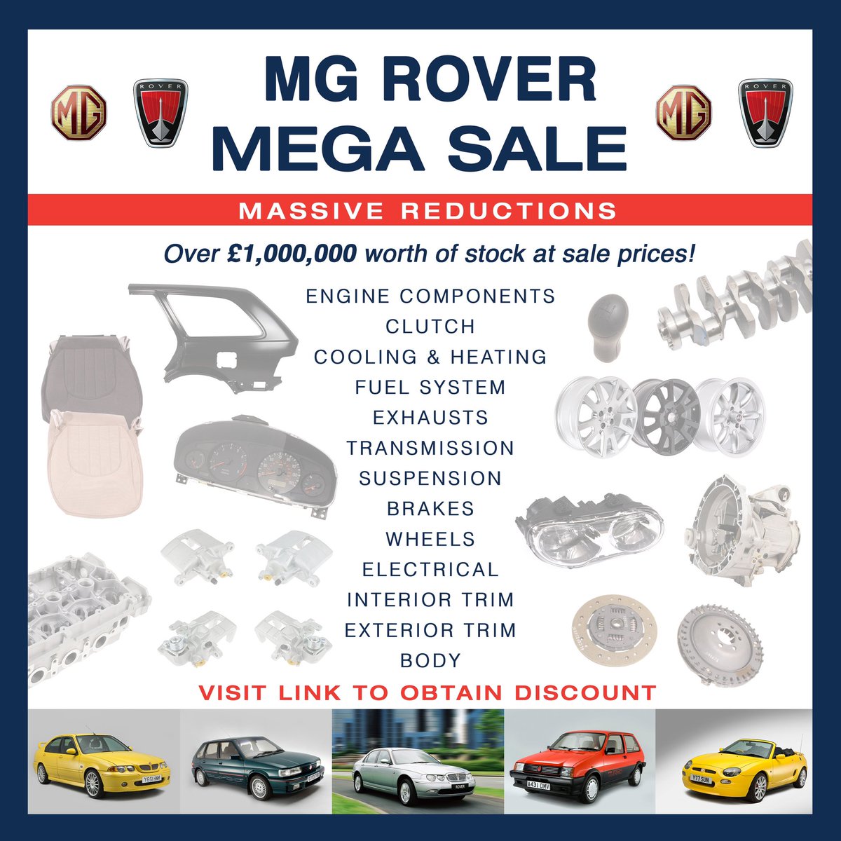 rimmerbros's tweet photo. 🚨 MG Rover Mega Sale 🚨
Massive Reductions on over £1,000,000 worth of MG Rover parts - check out the Mega Sale on our website!
Click here to obtain discount: https://t.co/amplpiov9H
#mgrover #mgrovergroup #mgmetro #mgz #mgzs #mgzr #mgzt #rover75 #rover200 #rover25 #rover600 https://t.co/gPQrNgGp7z