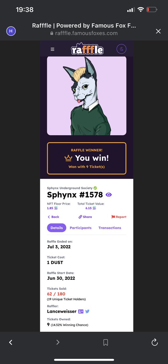 SirobEg's tweet photo. @FamousFoxFed Last days I win in a row ,back to back!! #rafffle #raffle #famousfoxfed  THANQ GUYS 🚀🚀🚀🚨🚨🚨🚨🥳🥳🥳🥳🥳 https://t.co/1OWeeMbxQB