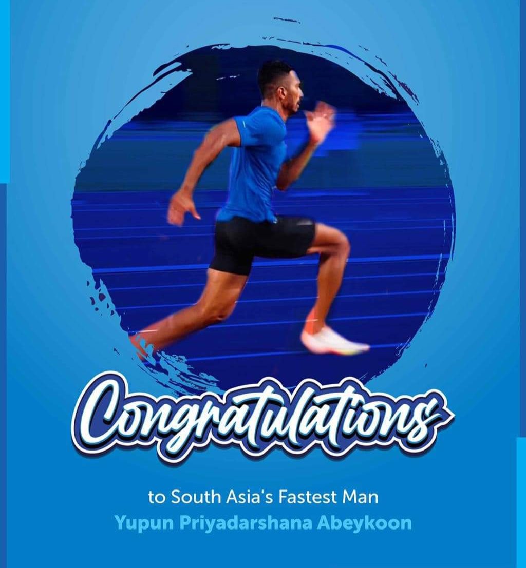 TSanthuru's tweet photo. Congratulations👏👏 He finished the 100m race in just 9.96
By broke his own record of 10.06 seconds which was created earlier this year at the International Athletics meet in Germany.
#SouthAsia #internationalathletics #Srilanka #Newrecord  #Abeykoon https://t.co/RJqvPrSVoB