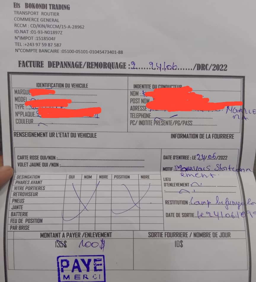 MasimboHery's tweet photo. Gouverner c'est avant tout chercher le bonheur du peuple.
Les Kinois en parle :
- Qui est #EtsBokondiTrading dans le partenariat entre l'hôtel de ville de #Kin et #CongoParkingService?
Le remorquage de la voiture facturé à #100$ par  #EtsBokondiTrading. @NgobilaM @GodeMpoykadima https://t.co/zVlBPaMsMt