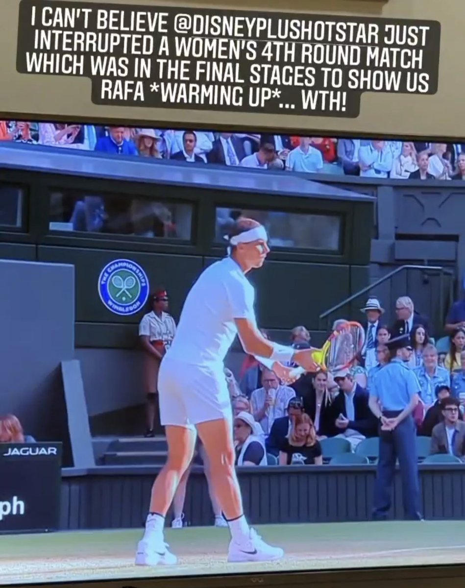 So uncomfortable to have had to leave the #Cornet #Tomljanovic unfinished... Not cool @DisneyPlusHS <a href="/Wimbledon/">Wimbledon</a>