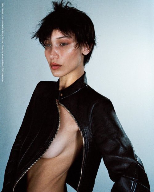 bella hadid by hugo comte for pop magazine, 2019.