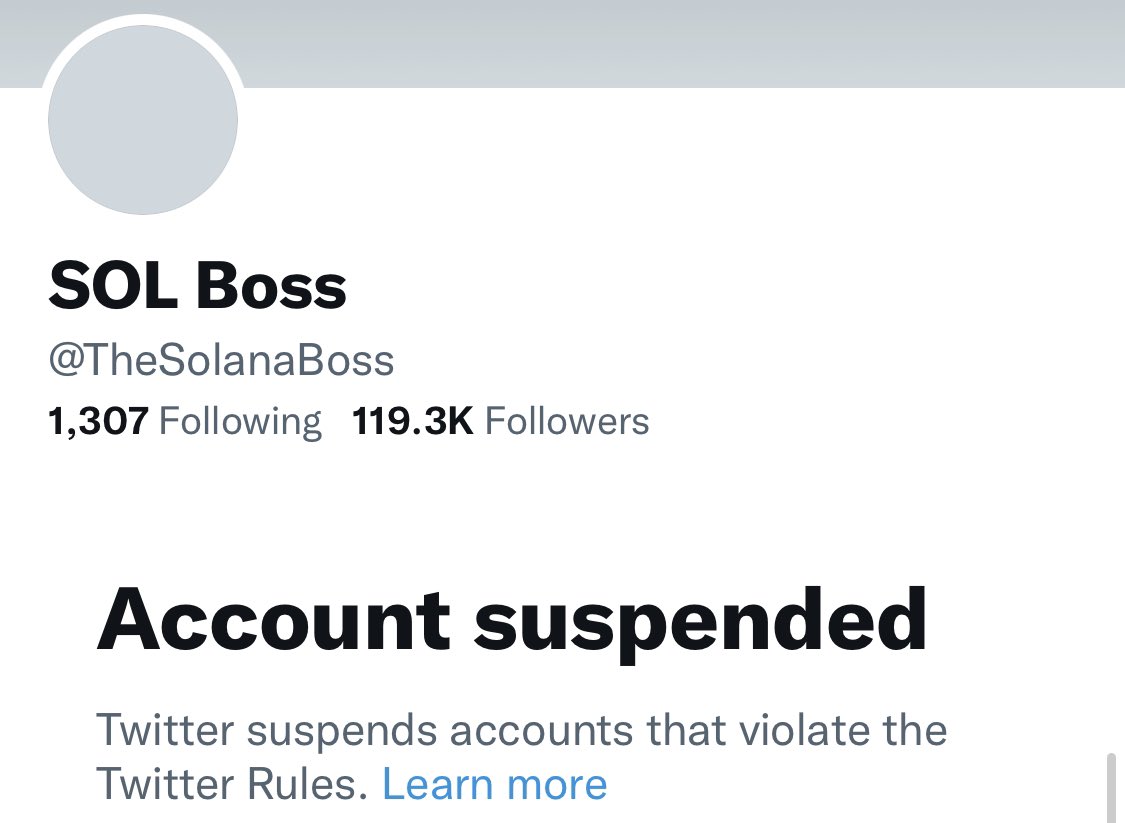 DegenerateNews's tweet photo. BREAKING: TOP INFLUENCER ACCOUNTS @SolanaEmperor, @nftjakey, @cryptosanthoshg, AND @TheSolanaBoss HAVE BEEN SUSPENDED - AMIDST SPECULATION TOP ACCOUNTS ARE BEING TARGETED BY BOT ATTACKS https://t.co/AA1Oh95716