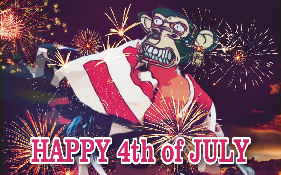 Cheers 🍻 @apocalypticapes #nft #NFTs #memes #meme #FourthofJuly #AAPES #NFTCommmunity #Web3