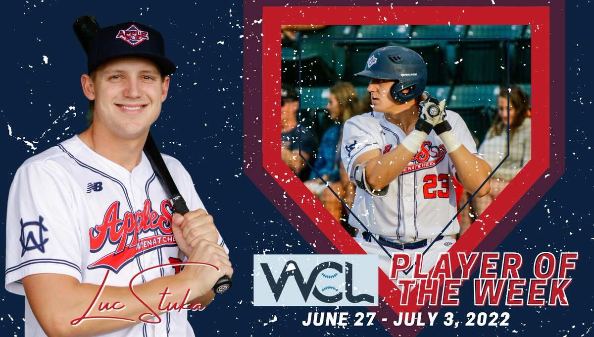 AppleSox's tweet photo. Congratulations to Luc Stuka for winning the latest  @WCLBaseball Player of the Week honor! #SoxAreHot

Read more: https://t.co/Sm4RPH8gVp https://t.co/x1VtbqoY5D