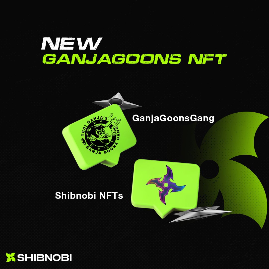 Shib_nobi's tweet photo. Check out the latest NFT drops on https://t.co/enxHTbBPWj - @ganjagoonsgang NFT owners will get a discount on the upcoming #Shibnobi NFTs 🔥 https://t.co/RD4r3sPMXu