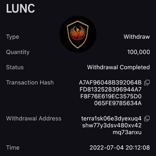 LunaProtocolR's tweet photo. 🔥 We just burn 1,00,000 $LUNC again!!!

RT🔥 if you want us to burn tomorrow 500,000 $LUNC
Chart: https://t.co/ucxAfybYas

Join us https://t.co/OulrGp1p41

#Terraluna #Lunap $LUNA https://t.co/LGMm2KmbiY