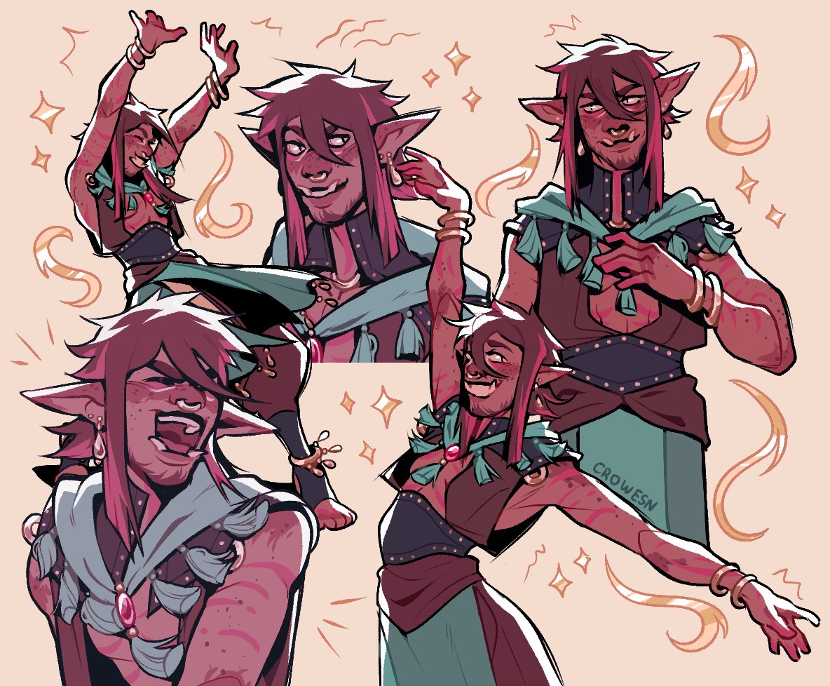 Crowesn's tweet photo. Portrait and doodle page for clawsnmonsters on instagram and halfbody for @/jellibeaver both very lovely characters to draw!
#art #digitalart https://t.co/2Y0GqHcKVF
