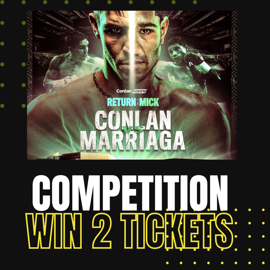 BoxingTicketsNI's tweet photo. How would you like to win 2 × £80 tickets for #ConlanMarriaga?

Simply follow the rules below

▪️You must follow both @BoxingTicketsNI &amp; @sbsportswearuk 
▪️Tag a friend you'd bring with you to the show
▪️Share this post

1 Winner selected at random on Monday 25th July https://t.co/IQJVCkZU0X