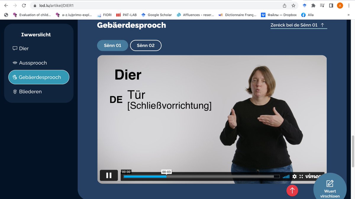 great work Lëtzebuerger Online Dictionnaire #LOD with sign language by <a href="/sibenico/">Nicole Sibenaler</a>