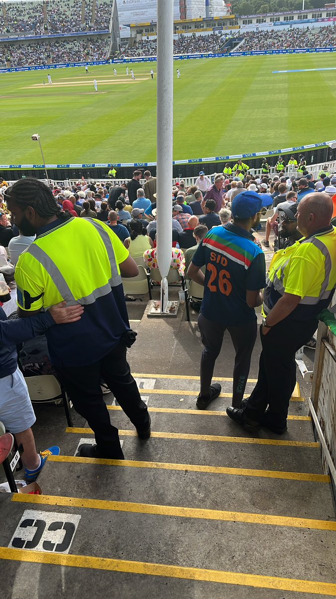 AnilSehmi's tweet photo. Racist behaviour at @Edgbaston towards Indian fans in block 22 Eric Hollies. People calling us Curry C**ts and paki bas****s. We reported it to the stewards and showed them the culprits at least 10 times but no response and all we were told is to sit in our seats. @ECB_cricket https://t.co/GJPFqbjIbz