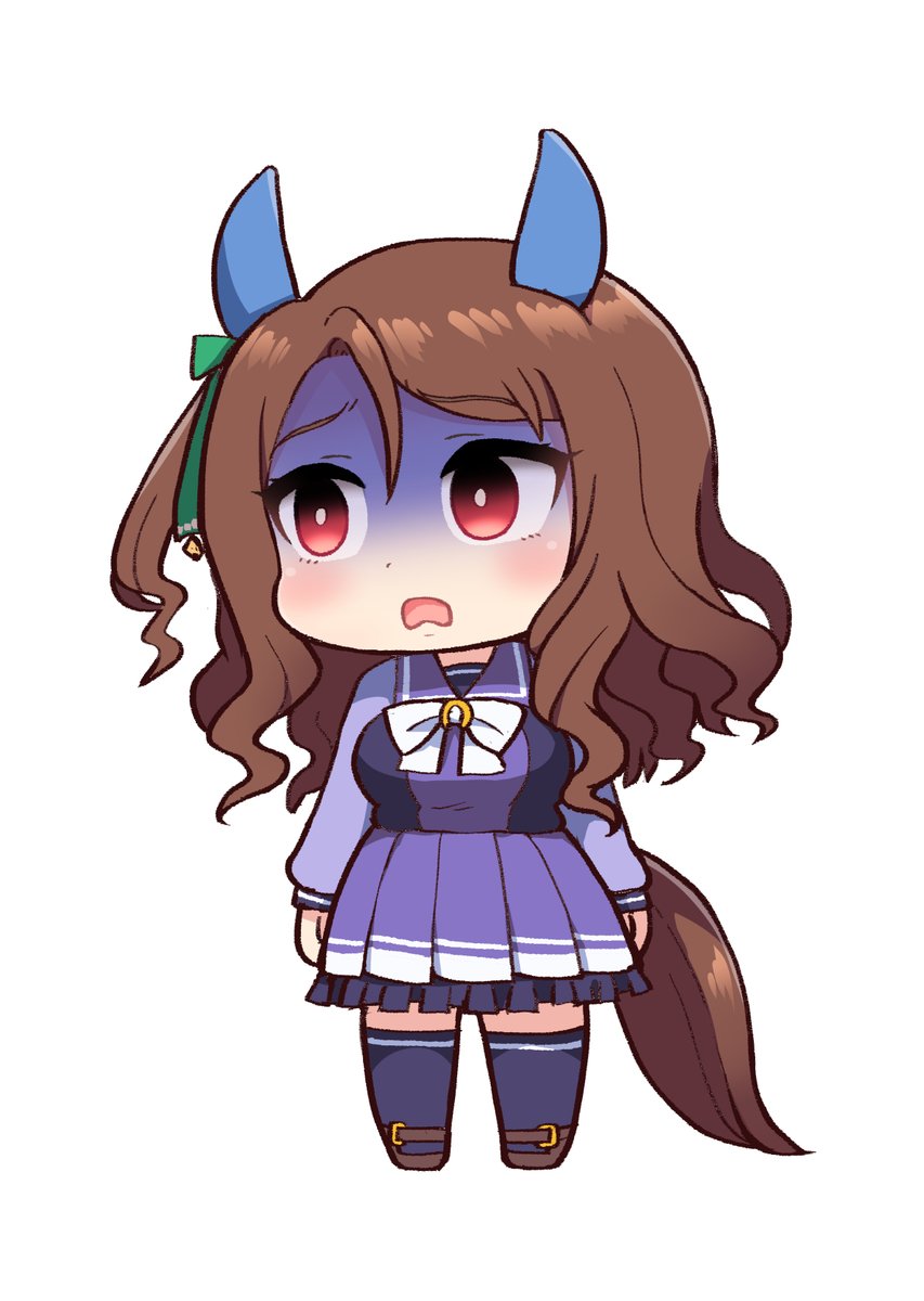 king halo (umamusume) 1girl animal ears solo horse ears tail school uniform horse girl  illustration images