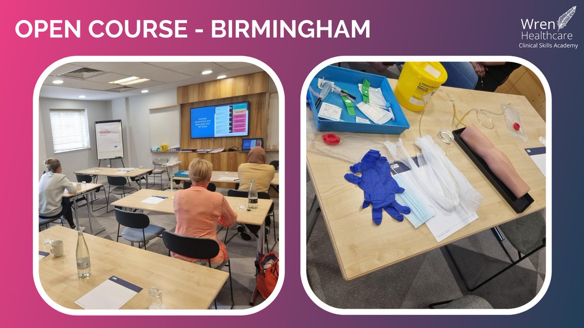 WrenHealthcare's tweet photo. Our Clinical Educator held two open course classes at on Wednesday, specialising in Venepuncture (Phlebotomy) &amp; Intravenous Therapy in Primary &amp; Secondary Care.

Thank you to all who attended, and for the lovely comments we received.

#clinicaleducation #training #carers #course https://t.co/M18Fy8hdPE