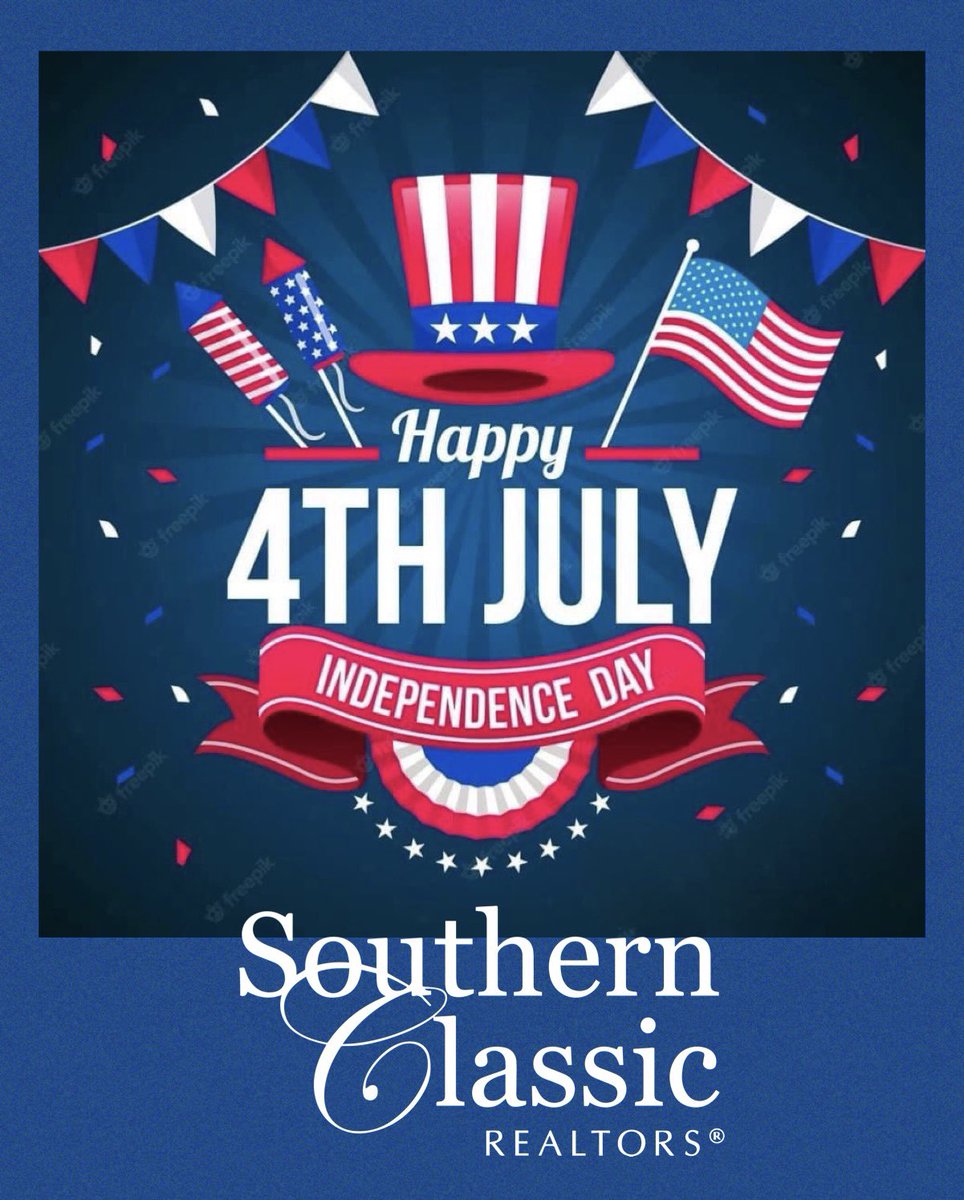 HambyTime's tweet photo. Happy Happy Independence Day America from Southern Classic Realtors! Looking good for 246 years... β€οΈπΊπΈβ€οΈπΊπΈβ€οΈ
#SCRProud https://t.co/ar57CTkNZv