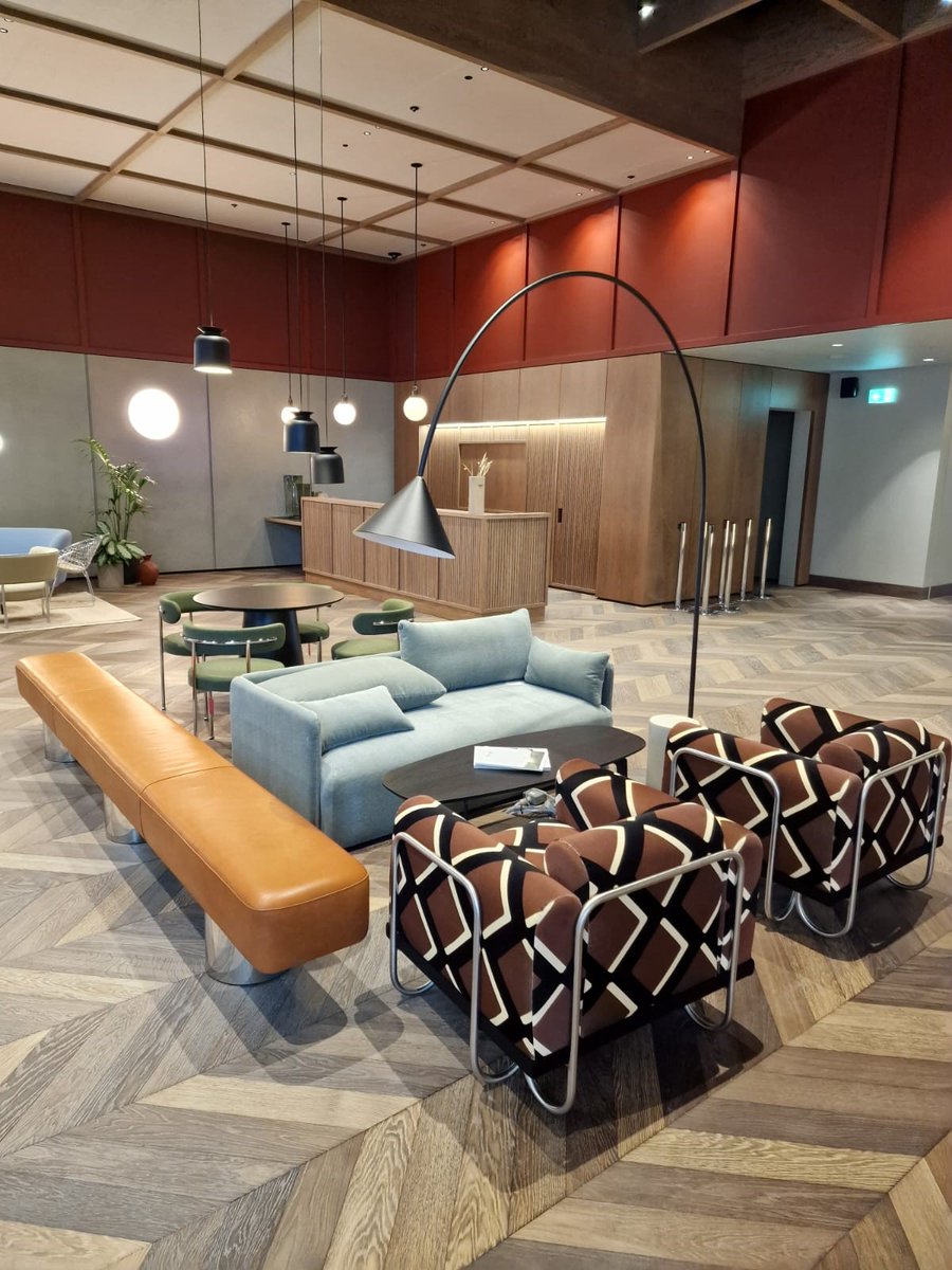 ampsail's tweet photo. We were brought on by Canary Wharf Contractors to provide a £10m Cat-B fitout that achieved practical completion in July 2022 for CWC &amp;  Tribe Hotel chain.  Ampsail were responsible for the delivery of the project over 18 months to include the M&amp;E, sprinkler &amp; lighting packages https://t.co/qb1qakUAsl