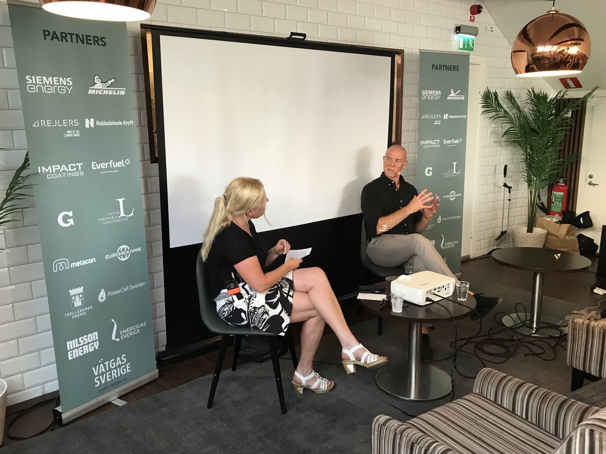 Heta stolen med Energimyndighetens GD, Robert Andre’n där Jeanette Johansson från Vätgas Sverige intervjuar.