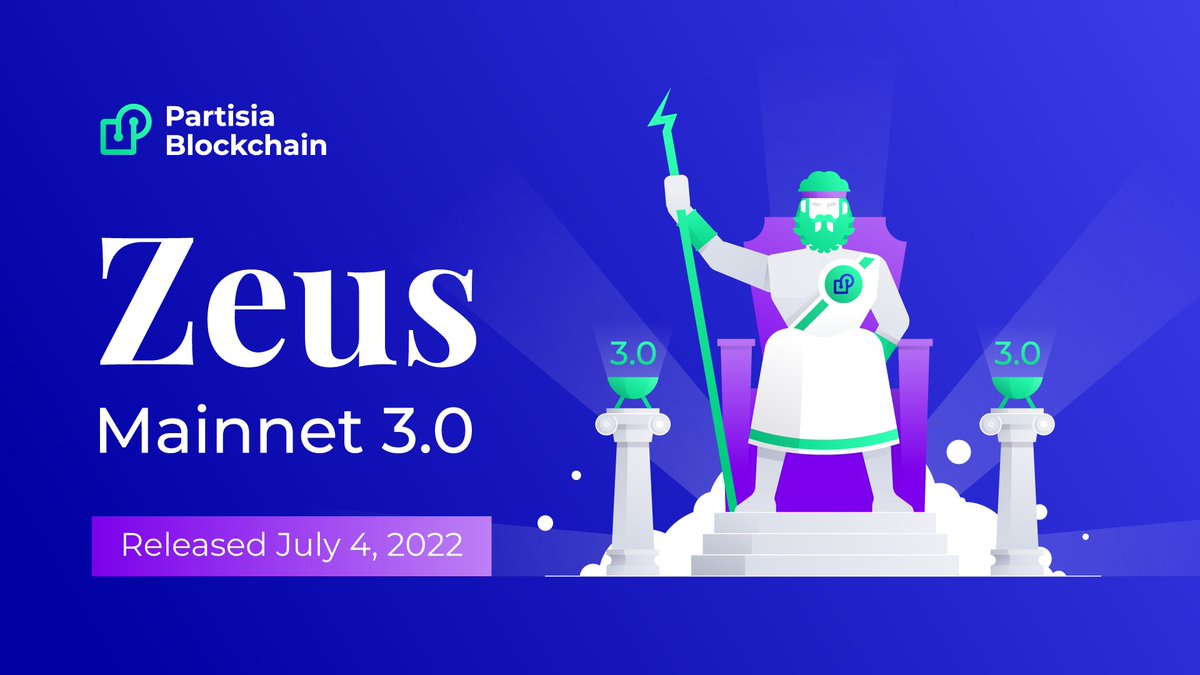 partisiampc's tweet image. #Partisia #Blockchain is proud to announce our Mainnet, "#ZEUS", version 3.0 is now live! This release is our greatest milestone to date, with Zero Knowledge Nodes, #Apollo unified public and private smart contracts, and #ZK Computation. #MPC 
partisiampc.medium.com/partisia-block…