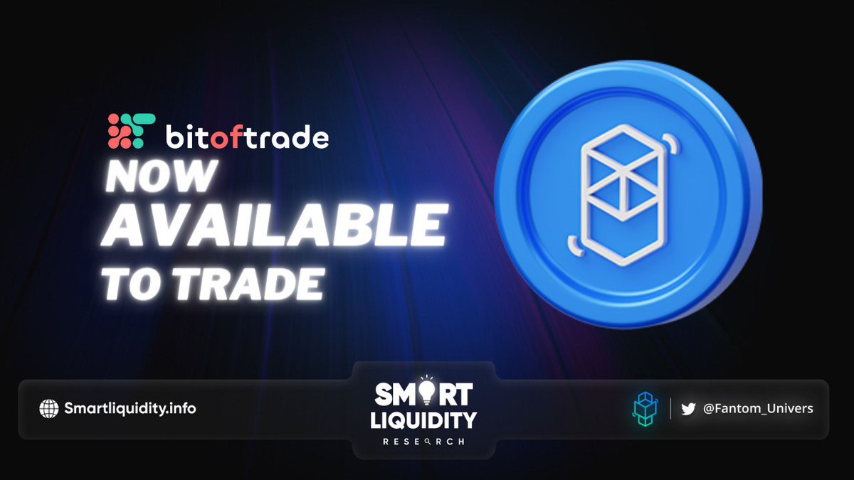 _Sonic_HUB's tweet photo. ✨ @FantomFDN $FTM are now available to trade on @Bitoftrade along with $NMR & $SURE
✨ #Bitoftrade is a new decentralized trading platform with a transparent, non-custodial trading solution that offers advanced trading tools.
🔽INFO
https://t.co/ruKPbgooM8 https://t.co/6sZUi9NGxT