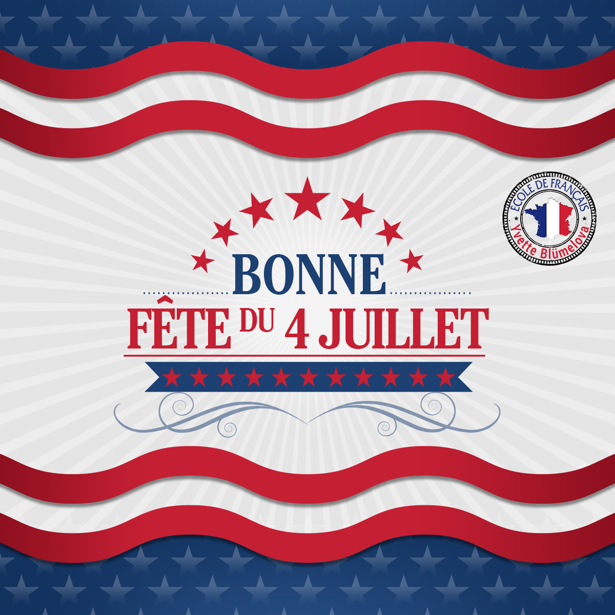 Feliz Día de la Independencia a todos nuestros estudiantes y amigos en Estados Unidos.
#frances #français #aprenderelfrancés #idiomafrances #francesenlinea #cursodefrances #coursdefrançais #hablafrances #parlerfrançais #escueladefrances #academiadefrances #FLE #DELF #DALF