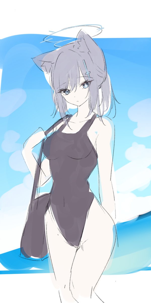 砂狼シロコ(ブルアカ) ,砂狼シロコ(水着) 「78
明日から完成絵投稿できるようになる、、、といいな! 」|白柊ルル。のイラスト