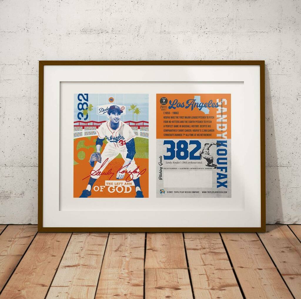 emkittel's tweet photo. True 1 of 1 print! Card 7 - Sandy Koufax- The Left Arm of God.
.
.
.
.
.
#tripleplaydesign #graphicdesign #baseball #sandykoufax #leftarmofgod #posterdesign #poster #posterdesigner #graphics #graphic #pitcher #baseballhalloffame #hof #halloffame #desig… https://t.co/PnEimedkLF https://t.co/lFeA9f5WId