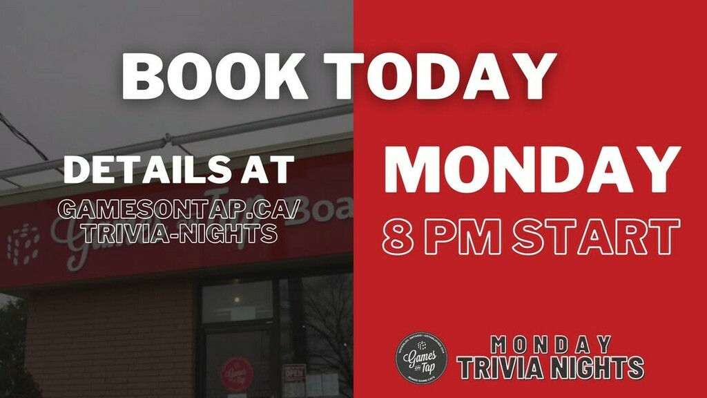 GamesOnTap's tweet image. Join us for Trivia Night. Music round tonight will feature Sean reading some lyrics. Don't miss out. 

#ExploreKW #Waterloo #Trivia #PubTrivia #QuizNight #GamesontapWaterloo #ComePlay #Monday instagr.am/p/Cfl6-cWurYS/