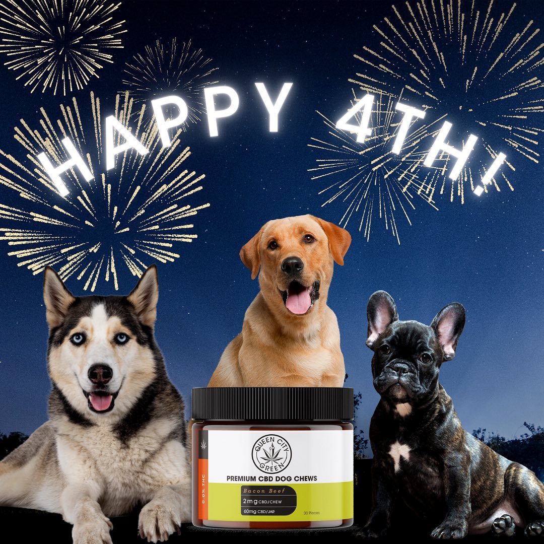 Fireworks Are Coming...but anxiety doesn't have to! Order your Calming Dog Treats with CBD from Queen City Green now and never worry about fireworks again!

#fourthofjuly #cbdfordogs #cbdfordogswithanxiety #fireworkshow #anxiouspets #cbddogtreats #4thofjuly #cbdhealth #cbdproduct