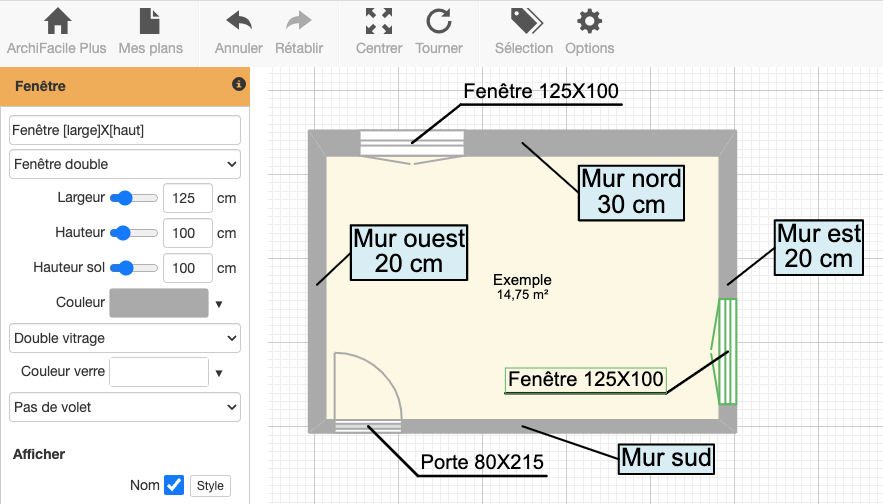 archifacile's tweet photo. Vous pouvez donner un nom aux murs et aux ouvertures et l'afficher sur le plan. 

Plus d'information ici : https://t.co/HJEs65snWF 

#planmaison #architecture #maison https://t.co/FL722sudX9