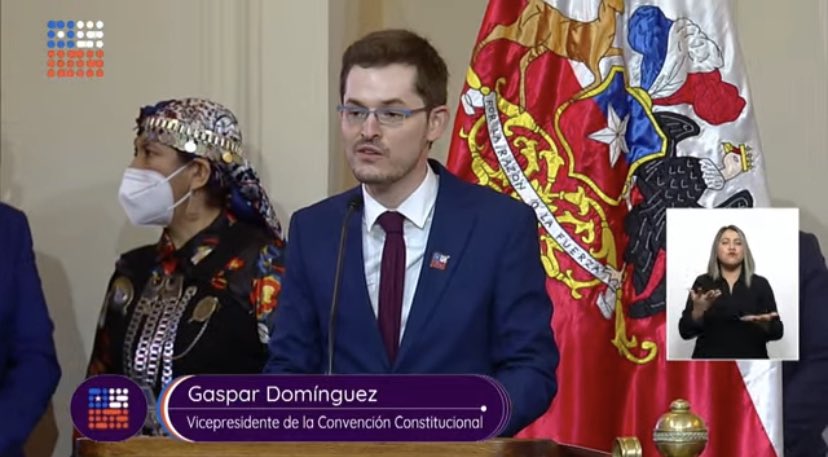Chile Convención (@convencioncl) on Twitter photo El vicepresidente de la Convención Constitucional <a href="/gdominguez_/">Gaspar Domínguez</a> se dirige al Pleno por última vez 🙌🇨🇱
📲Transmisión en youtu.be/TlLOojCM3Rc El vicepresidente de la Convención Constitucional <a href="/gdominguez_/">Gaspar Domínguez</a> se dirige al Pleno por última vez 🙌🇨🇱
📲Transmisión en youtu.be/TlLOojCM3Rc