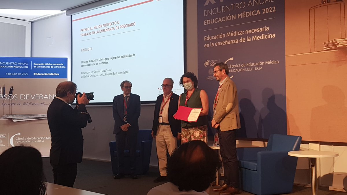 Fundación Lilly (@fundacionlilly) on Twitter photo El proyecto finalista es “MIRame: Simulación Clínica para mejorar las habilidades de comunicación de los residentes”, impulsado por <a href="/GemmaClaret/">Gemma Claret Teruel</a>, médico adjunto del Servicio de Urgencias Pediátricas y Unidad de Simulación Clínica del <a href="/SJDbarcelona_es/">Hospital Sant Joan de Déu Barcelona ES</a>.
#EducaciónMédica #Medicina El proyecto finalista es “MIRame: Simulación Clínica para mejorar las habilidades de comunicación de los residentes”, impulsado por <a href="/GemmaClaret/">Gemma Claret Teruel</a>, médico adjunto del Servicio de Urgencias Pediátricas y Unidad de Simulación Clínica del <a href="/SJDbarcelona_es/">Hospital Sant Joan de Déu Barcelona ES</a>.
#EducaciónMédica #Medicina