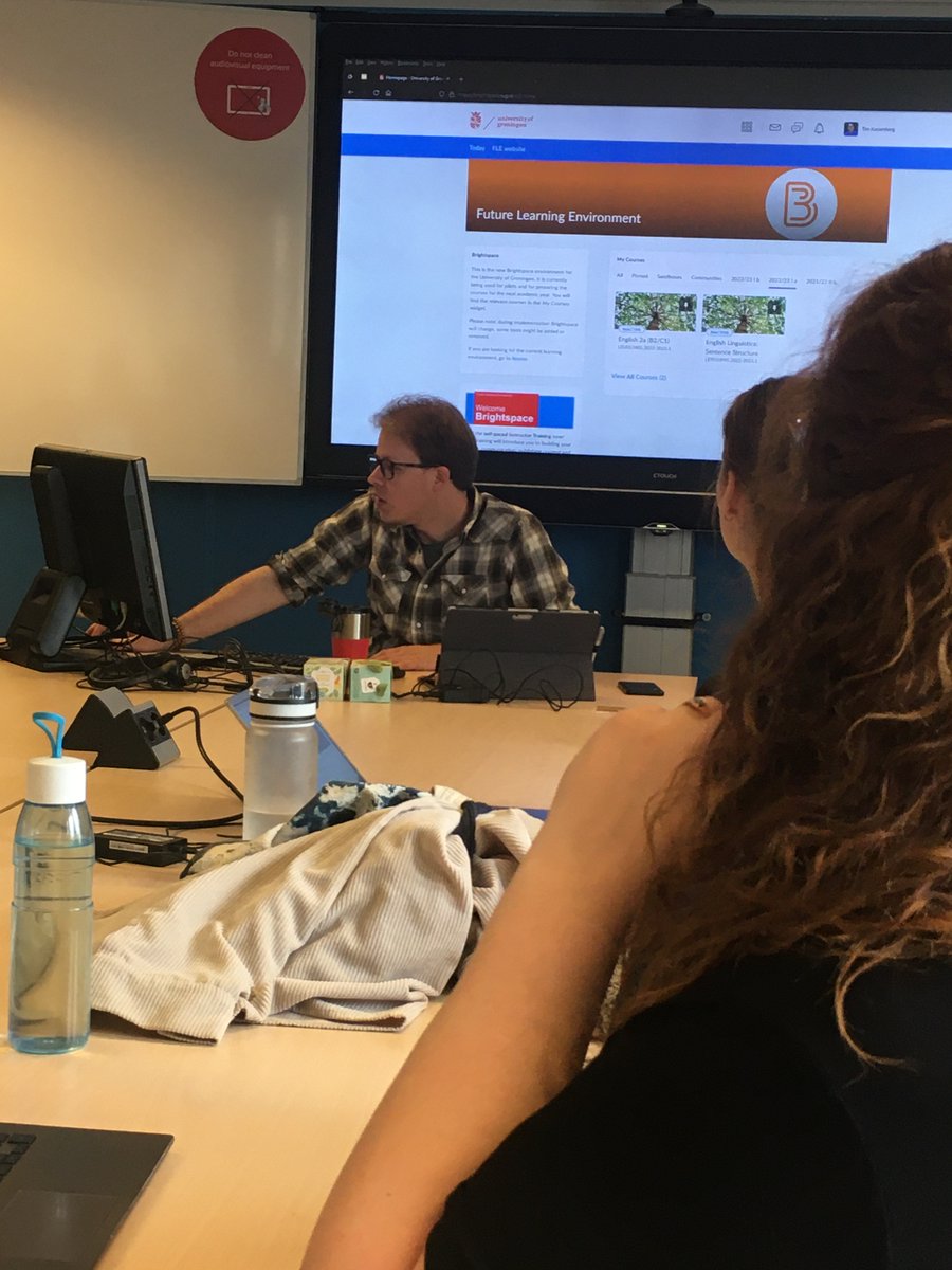 Brightspace bootcamp organized by early majority hero Tim Kassenberg for colleagues of English <a href="/FacultyofArtsUG/">Faculty of Arts - University of Groningen</a> . Grateful to be learning from peers. Let's do this!