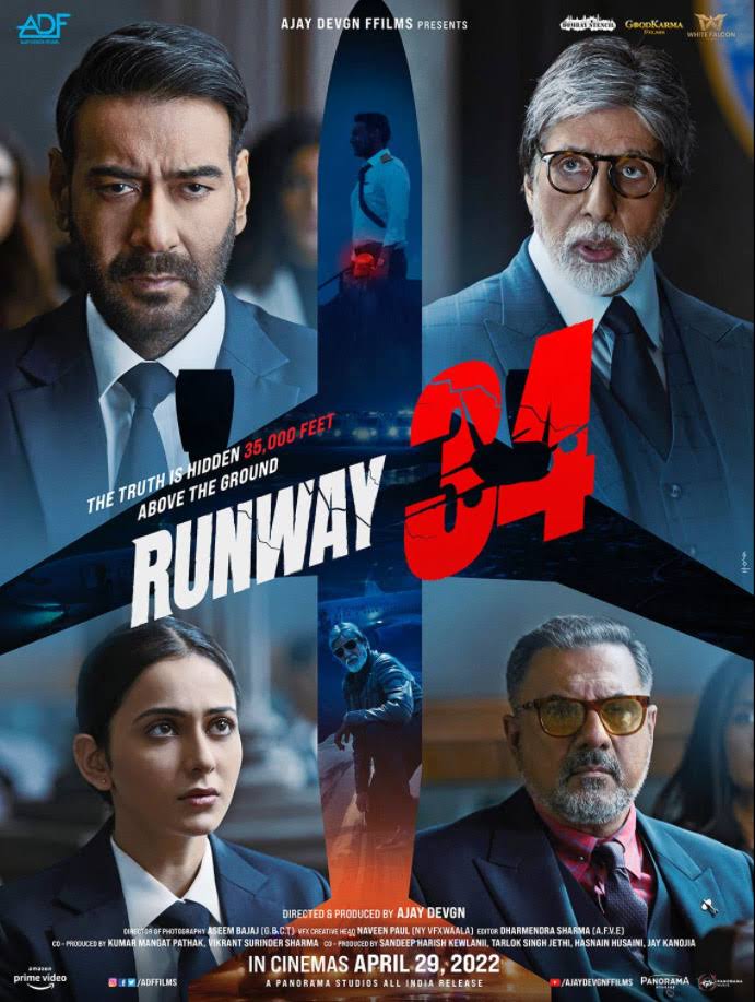GangulySunetra's tweet photo. @rajbansal9 @SrBachchan @ajaydevgn @Rakulpreet #Runaway34 is An Outstanding Thriller Movie of 2022 Superbbb Direction by Ajay Devgn&amp; Top Notch performance by @SrBachchan always  steals the Show, His voice, His Personality Amazing @ajaydevgn nailed it &amp; Stunning performance by @Rakulpreet looks beautiful. VFX was terrific ❤️❤️ https://t.co/PtaVcj3GfP