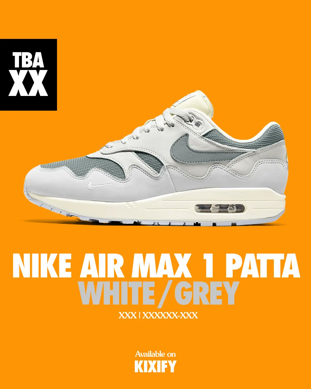 Air Max 1 Patta White Grey