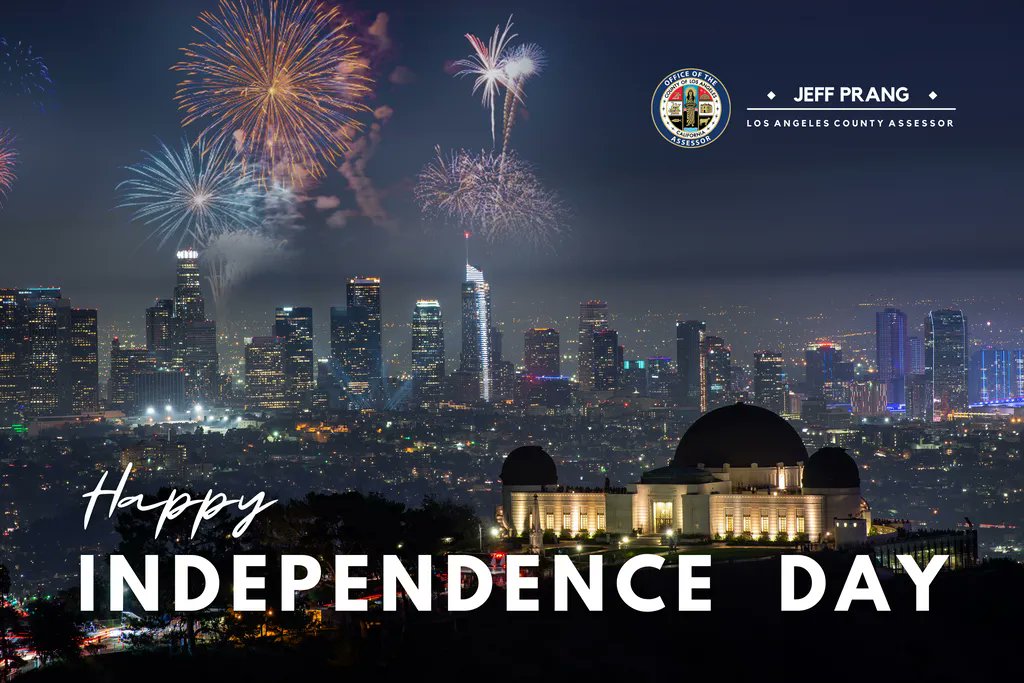 LACAssessor's tweet image. From everyone at the Office of the Los Angeles County Assessor, Happy Independence Day!
