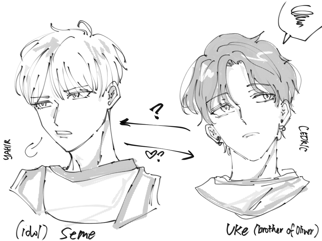 YsaSensei's tweet photo. Bl couple ship that I made using my sister's oc........ cute<3
#yaoi #bl #coupleship #sketch https://t.co/srlCC3PTEr