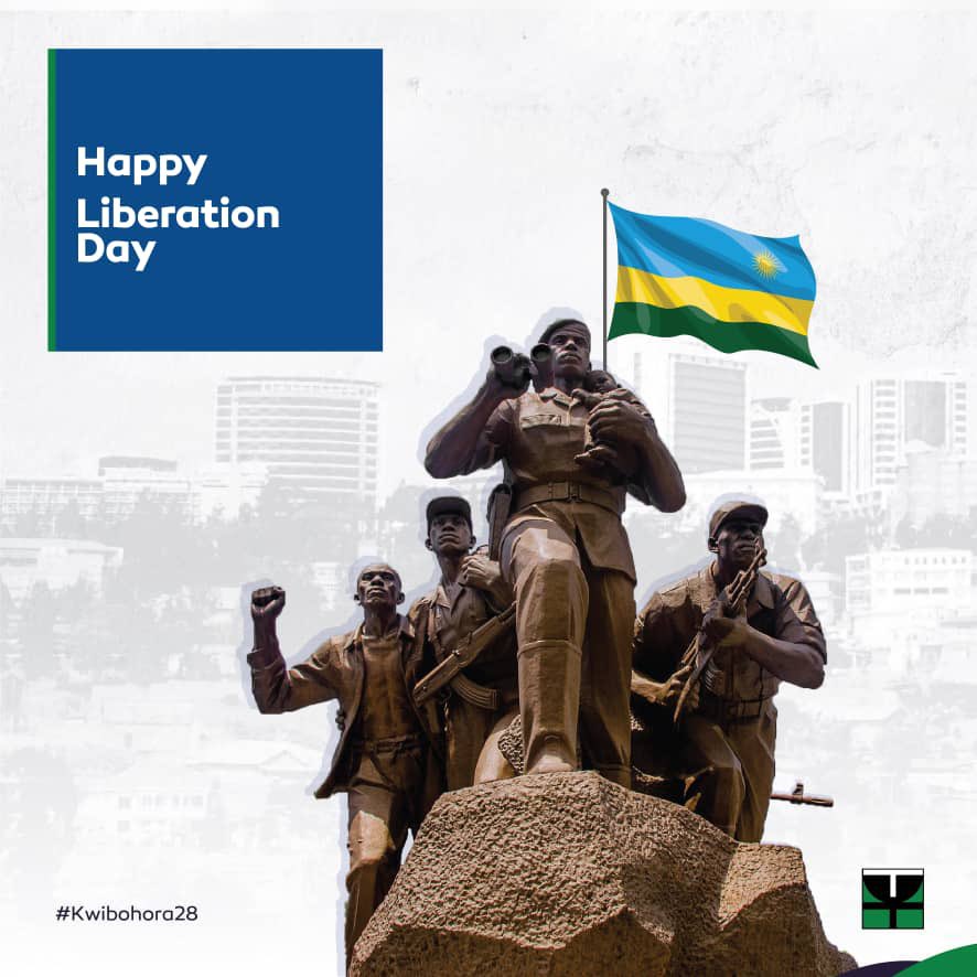 Celebrating #Rwanda this #Kwibohora28.
It is an honor to now live in the freedom and peace  that selfless &amp; courageous men and women fought for 28years ago. 
One's gratitude can only be shown by helping to build a stronger nation.
Happy Liberation Day Rwanda!