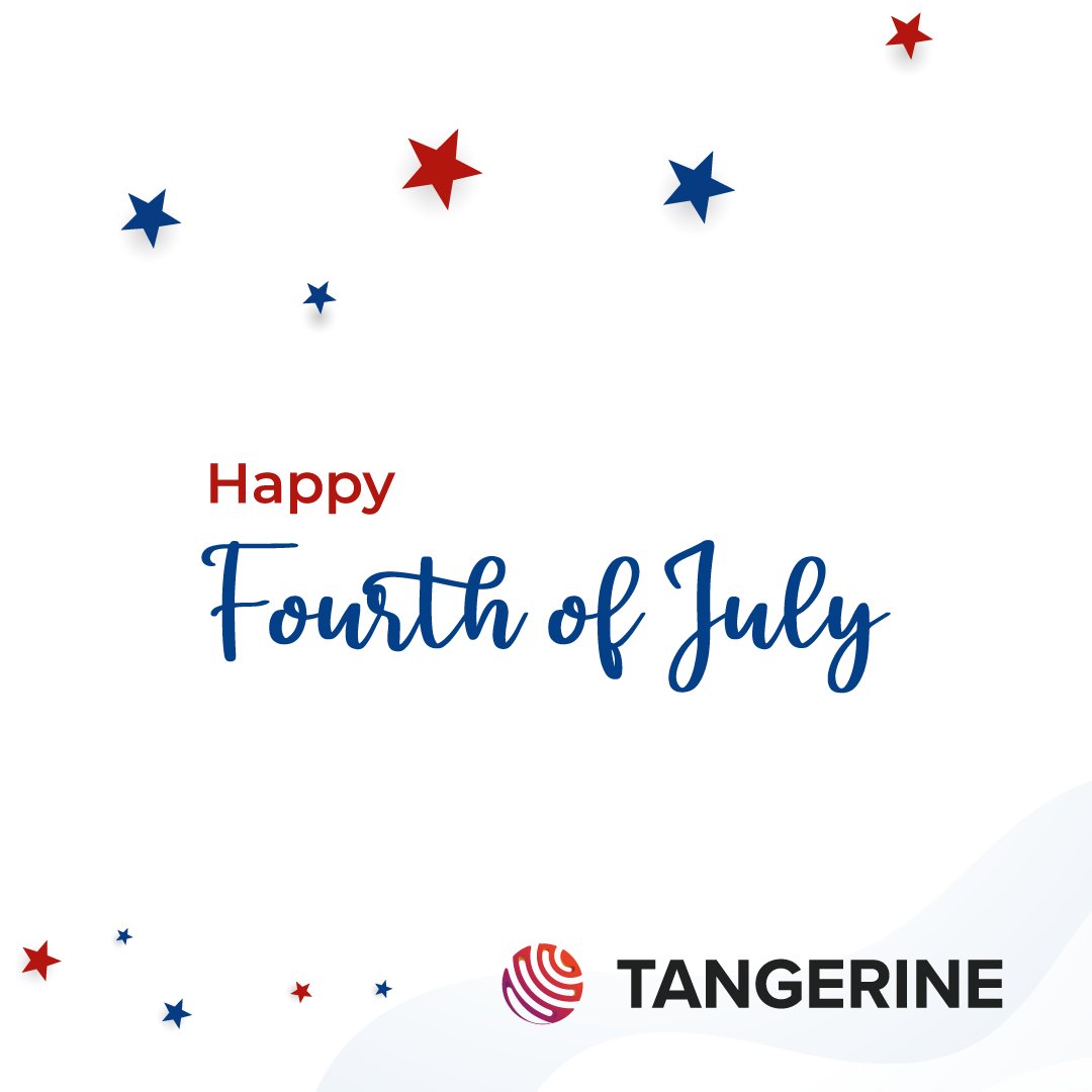Here's wishing all our customers, partners, followers and employees a very Happy 4th of July! 

#tangerine #4thofjuly