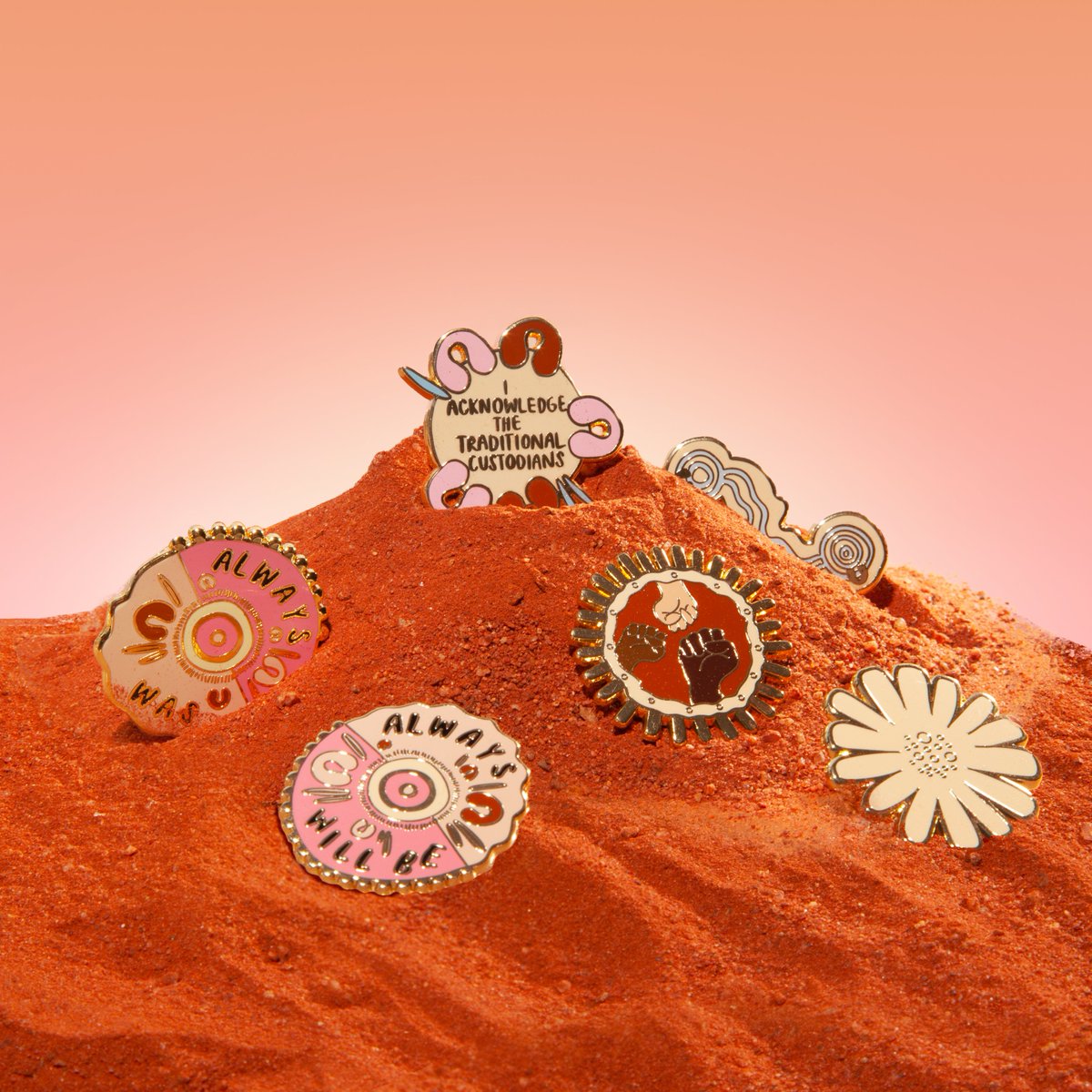 Happy NAIDOC Week! Pins by Lakkari Art 🖤💛❤️