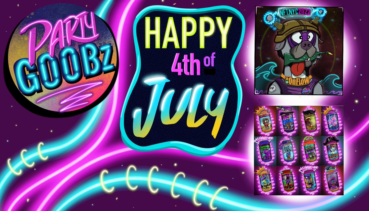 🎆 Happy 4th to the Americans 🇺🇸 in our community! 

What are you drinking with your favourite GOOB today? Anyone lighting up the BBQ?? 

#partygoobz