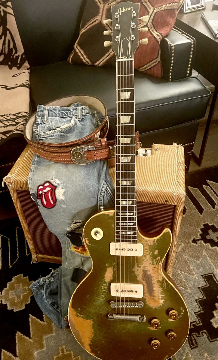 “Old Goldie” my guitar of 50 years. We’re 56 models, both “Gold Tops”! Although our gold has faded a bit, the TONE never sounded so strong! Looking forward to returning to "back home" to Stephenville, TX tonight for a special Independence Day performance. Happy 4th of July!