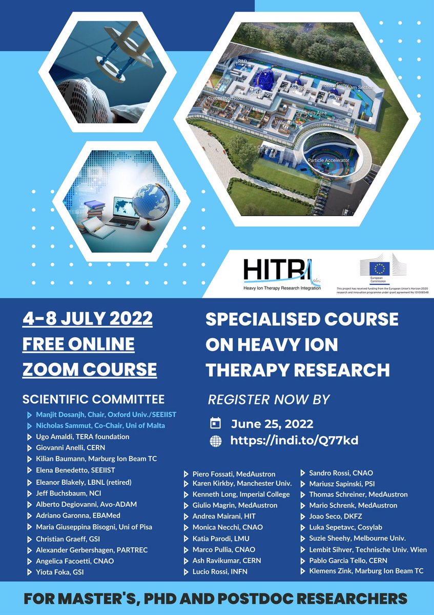 Multiple lab members selected for this specialist course on hadron ion therapy #radiobiology #hadrontherapy #carboniontherapy #cern #HITRIplus #futurespecialists