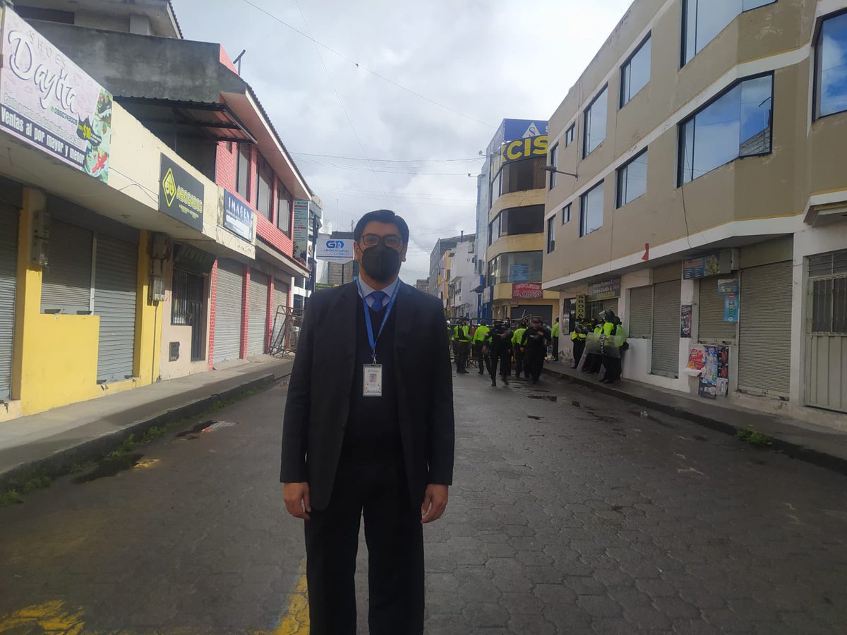 DEFENSORIAEC's tweet photo. #DPEenTerritorio | La delegación provincial de la #DefensoríaDelPueblo en #Cotopaxi se encuentra presente en la audiencia de juzgamiento para vigilar el debido proceso que sigue Fiscalía en contra de Leonidas Iza @LeonidasIzaSal1, Presidente de la @CONAIE_Ecuador,… https://t.co/MchNP1jA8D