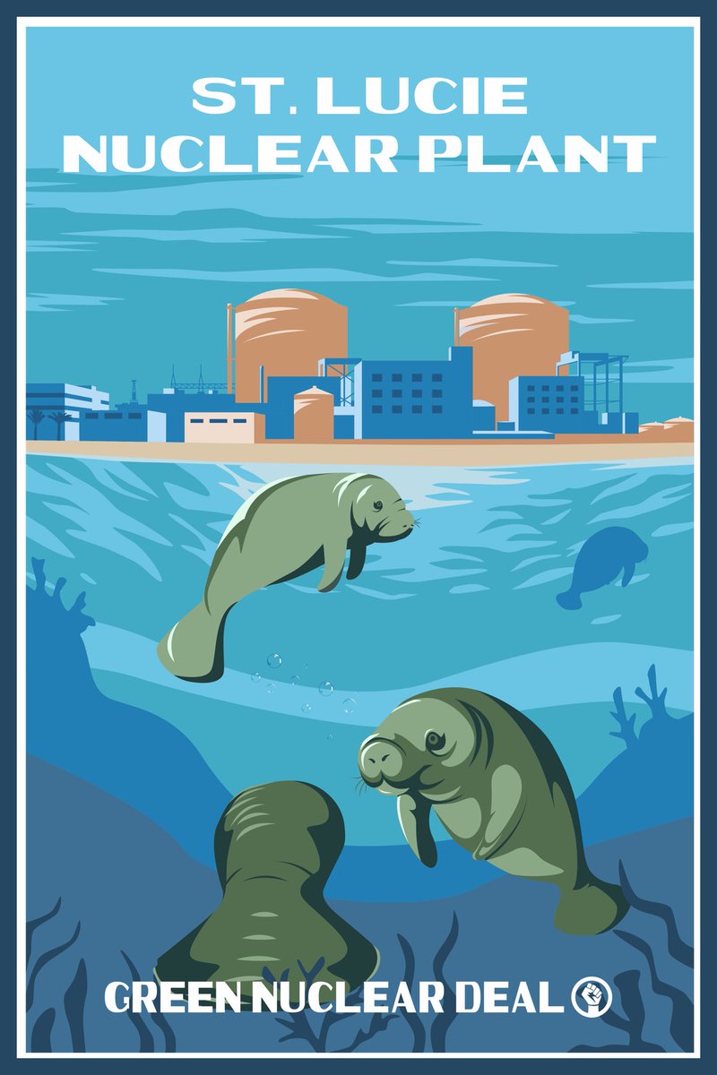 And the second is St. Lucie, a two-reactor plant right off the coast of Florida. Hundreds of manatees have been flocking to the plant’s warm water every winter for decades, creating a sanctuary for the endangered species 🪸