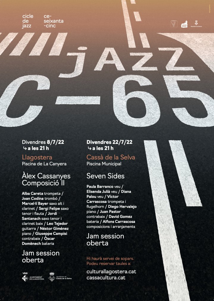 📢Tret de sortida del cicle #JazzC65 a #Llagostera!
🎶Gaudirem de l’actuació del compositor <a href="/alexcassanyes/">Àlex Cassanyes</a>.
🎷En acabar, jam-session oberta amb el col·lectiu llagosterenc Lacus Music.

🗓8 de juliol
⏰21h
📍Piscina La Canyera

🍽Reserveu taula per sopar✍️culturallagostera.cat/ca/programacio…