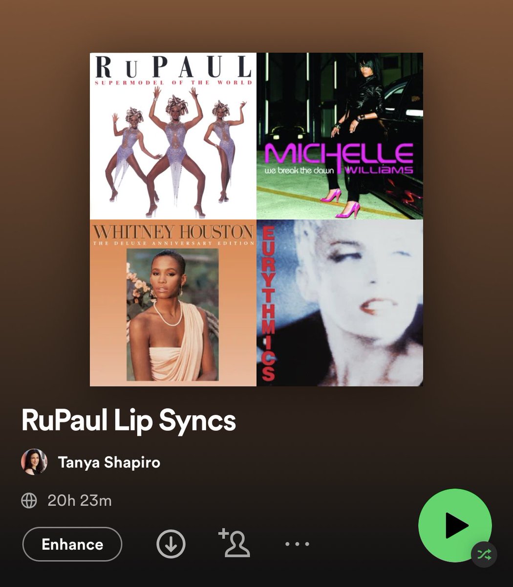 tanya_shapiro's tweet photo. Success! After scraping lip syncs from different Drag Race shows &amp; seasons, I used spotifyR (Spotify API wrapper) to create a playlist with 300+ songs. 💃

Thank you @_RCharlie - love spotifyR!

🎧: https://t.co/45U6x51Dy6 https://t.co/ZLIoUxHCfd