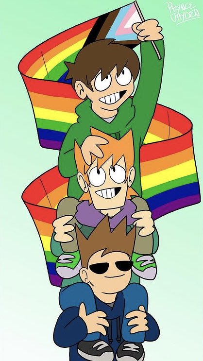 Daily Eddmatt on X: On 6/18/21 the official Eddsworld account posted this  drawing which shows Matt carrying Edd,and Tom carrying Matt,but it also  shows Matt smiling at Edd while he holds a