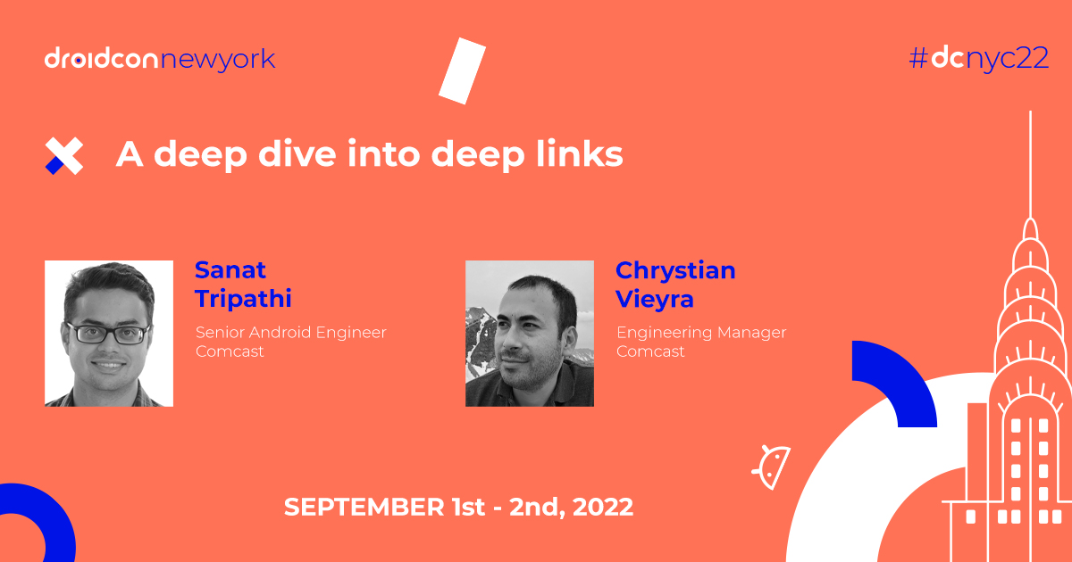 droidconNYC's tweet image. Thrilled to have Chrystian Vieyra &amp;amp; Sanat Tripathi presenting a joint talk at #dcnyc22! @chrystianv1 &amp;amp; @sanat51289 will explain how deep links work, the process behind creating them &amp;amp; explore the difference between a deep link &amp;amp; an app link

Read more here:nyc.droidcon.com/chrystian-viey…