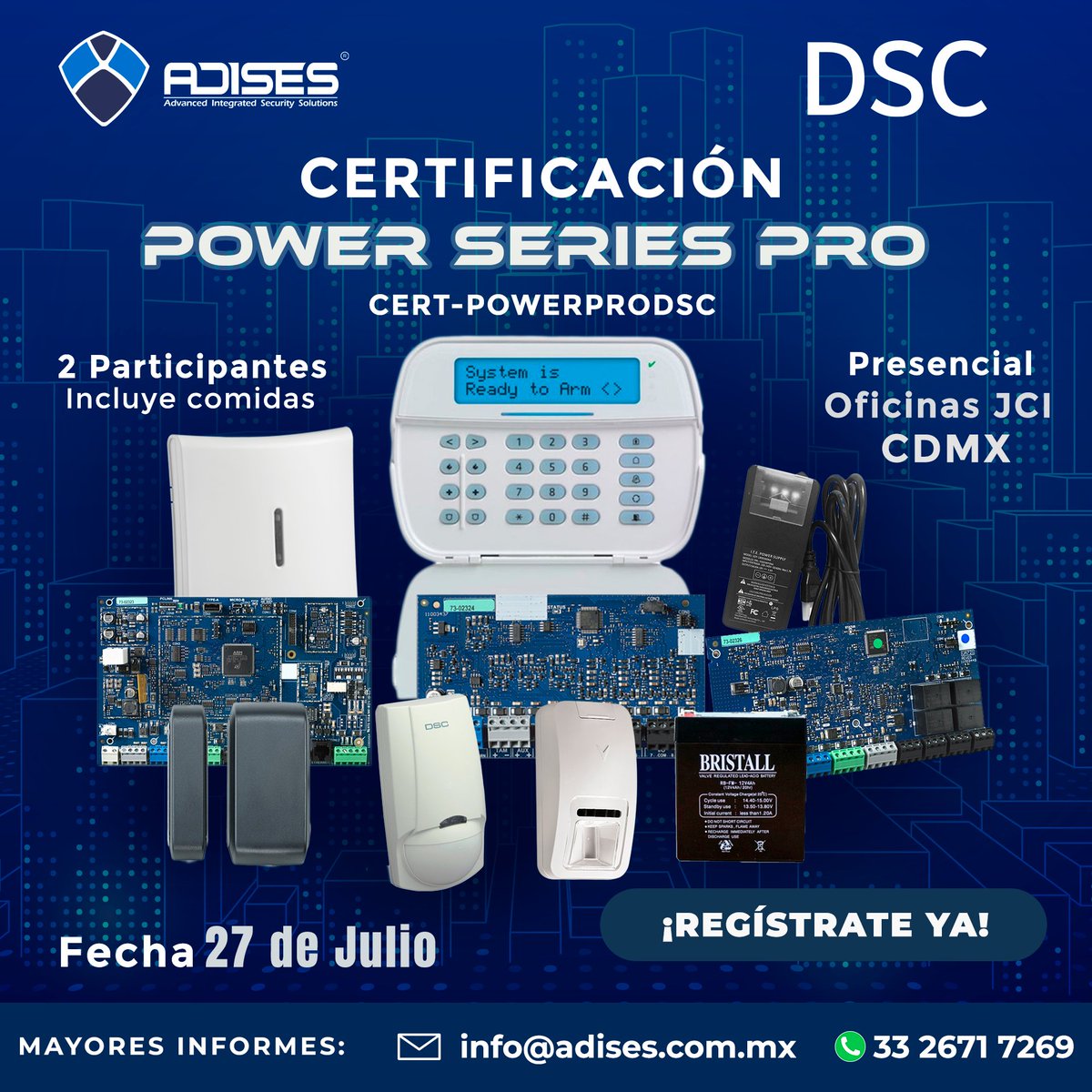 SOMOSADISES's tweet image. Te invitamos a seguirte capacitando con la dos certificaciones que ponemos a tu disposición. 
Se experto en el panel 4007ES y 4010ES de #SIMPLEX y en #PowerSeriesPro.
Inscribirte aquí:
Panel 4007ES y 4010ES: conta.cc/3IcLfEF
Power Series Pro: conta.cc/3NPkQ1a