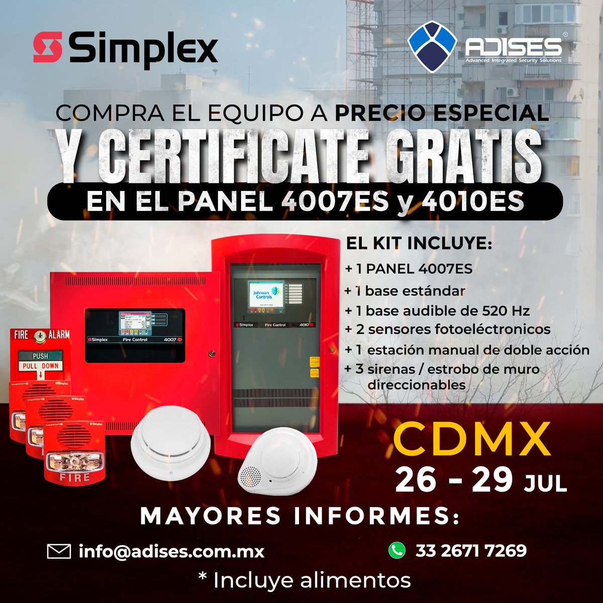 SOMOSADISES's tweet image. Te invitamos a seguirte capacitando con la dos certificaciones que ponemos a tu disposición. 
Se experto en el panel 4007ES y 4010ES de #SIMPLEX y en #PowerSeriesPro.
Inscribirte aquí:
Panel 4007ES y 4010ES: conta.cc/3IcLfEF
Power Series Pro: conta.cc/3NPkQ1a